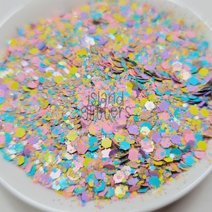 PEEPSTERS - Mix di glitter pastello / Mix di glitter primaverili / Mix di glitter pasquali / Glitter gialli spessi / Glitter rosa spessi / Glitter per tazze