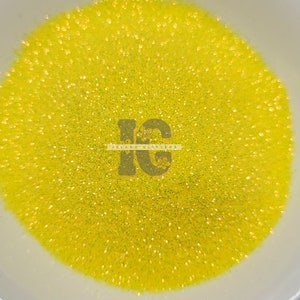 MELLOW YELLOW - Paillettes jaunes fines | Jaune irisé pailleté | Paillettes Halloween | Paillettes d'automne | Paillettes tournesol | Gobelet pailleté
