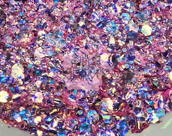ALENA - Pink Blue Purple Glitters | Light Pink Glitters | Pink 3D Glitters | Hologram Glitters | Colorshift Glitters | Snow Globe Glitters