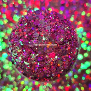 FLIRTY - Chunky Pink to Purple Glitter | Chunky Pink Colorshift Glitter | Chunky VDay Glitter | Chunky Purple Glitter | Chameleon Glitter