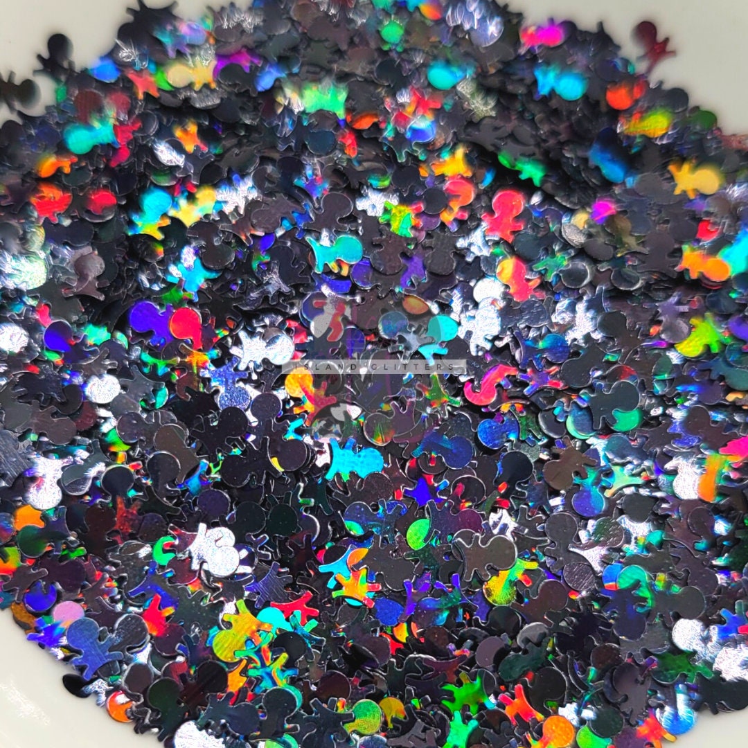HAZARD Black Holographic Glitters Halloween Glitters Etsy