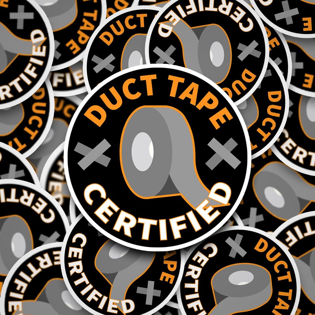 Duct Tape Certified Hardhat Sticker- Construction Stickers, Laptop ...