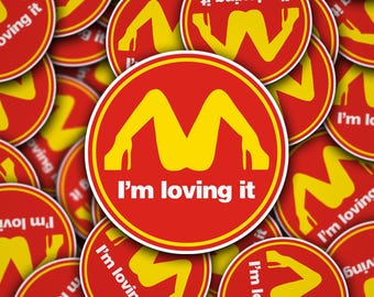 I'm Loving It Hardhat Sticker – Construction, Laptop Vinyl Decal