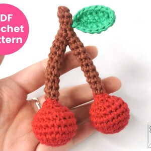 Cherry Crochet Pattern | Cherry Amigurumi Pattern | Cheerful Cherries | Fruit Crochet Pattern | PDF Crochet Pattern