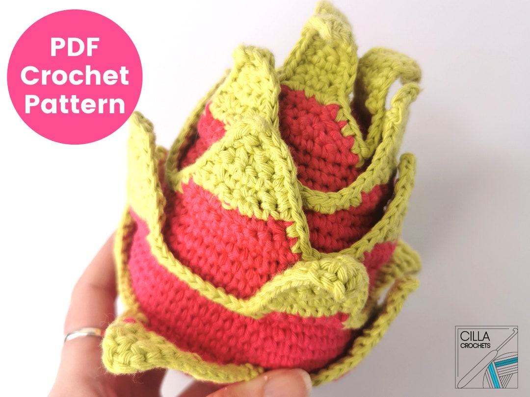 Dragon Fruit Crochet Pattern Dragon Fruit Amigurumi Pattern Dragon
