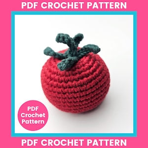 Tomato Crochet Pattern | Tomato Amigurumi Pattern | Tender Tomato | Fruit Crochet Pattern | PDF Crochet Pattern