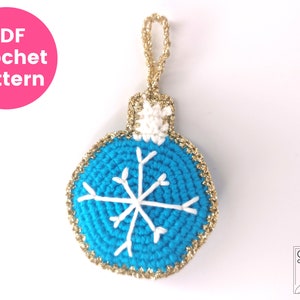 Bauble Christmas Ornament Crochet Pattern | Bauble Crochet Pattern | Christmas Bauble Decoration | PDF Crochet Pattern