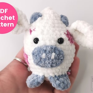 Cassie the Cow Crochet Pattern | Cow Amigurumi Pattern | Cow | Intermediate Crochet Pattern | Farm Crochet | PDF Crochet Pattern