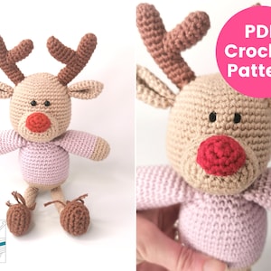 Reindeer Amigurumi Crochet Pattern | PDF Crochet Pattern | Rudy the Reindeer | Amigurumi Reindeer Crochet Pattern
