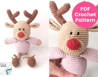 Reindeer Amigurumi Crochet Pattern | PDF Crochet Pattern | Rudy the Reindeer | Amigurumi Reindeer Crochet Pattern