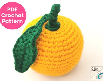 Orange Crochet Pattern PDF | Realistic Amigurumi Play Food | Worsted Cotton | Advanced Beginner