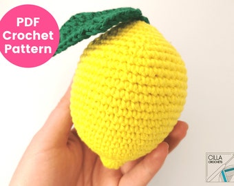 Lemon Crochet Pattern | Lemon Amigurumi Pattern | Luscious Lemon | Fruit Crochet Pattern | PDF Crochet Pattern