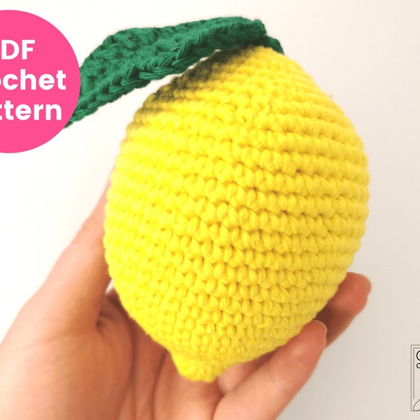 Lemon Crochet Pattern | Lemon Amigurumi Pattern | Luscious Lemon | Fruit Crochet Pattern | PDF Crochet Pattern