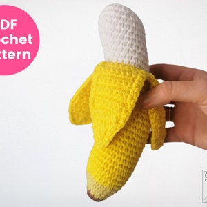 Banana Crochet Pattern | Banana Amigurumi Pattern | Beaming Banana | Fruit Crochet Pattern | PDF Crochet Pattern