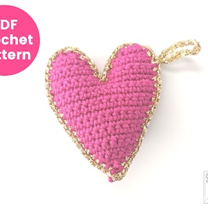 Love Heart Christmas Ornament Crochet Pattern | Love Heart Decoration | Christmas Decoration Crochet Pattern | PDF Crochet Pattern