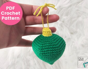 Lantern Shape Bauble Crochet Pattern | Ornament Crochet Pattern | Lantern Shaped Christmas Bauble | Xmas Decoration | PDF Crochet Pattern