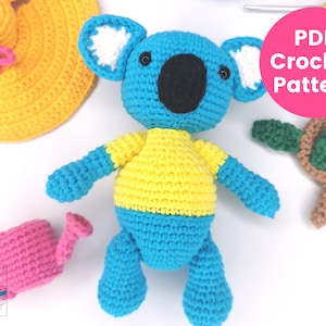 Koala Amigurumi Crochet Pattern | PDF Crochet Pattern | Amigurumi Koala Crochet Pattern | Amigurumi Koala and Amigurumi Accessories Pattern