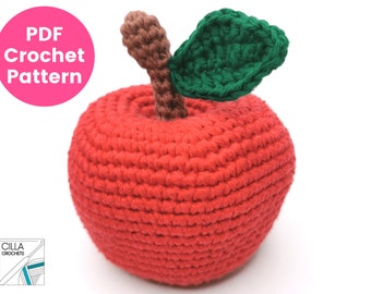 Apple Crochet Pattern | Apple Amigurumi Pattern | Appetising Apple | Fruit Crochet Pattern | PDF Crochet Pattern