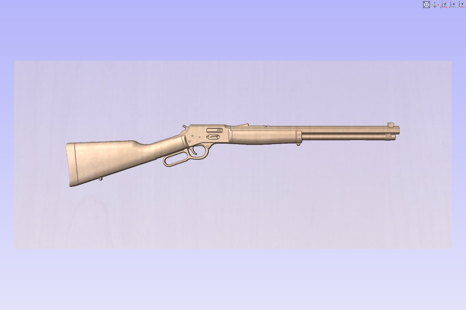 Cowboy Lever Action Rifle Plain Version 3D Model DECORATIVE - Etsy