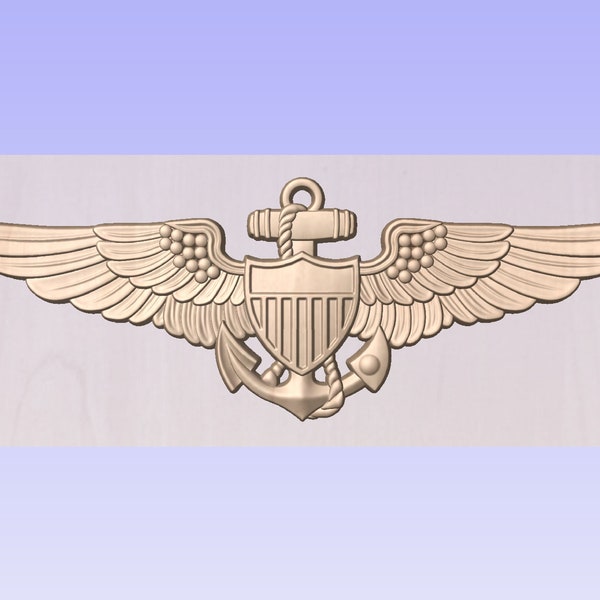 US Navy Aviator Wings 3D Model