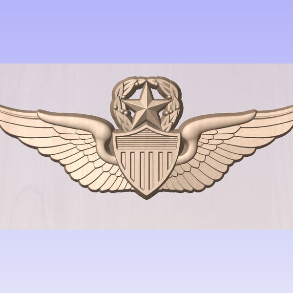 US Army Master Aviator Wings 3D Model