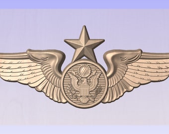USAF Senior Enlisted Aircrew Wings Insignia 3D Model