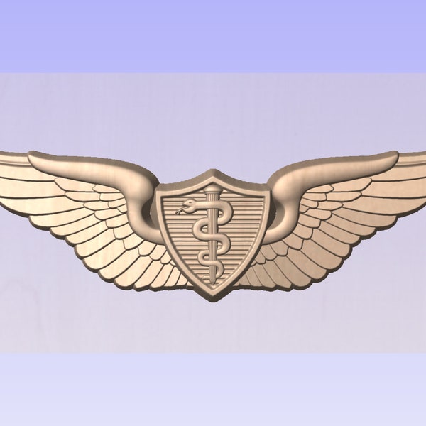 US Army Flight Surgeon Wings 3D Model