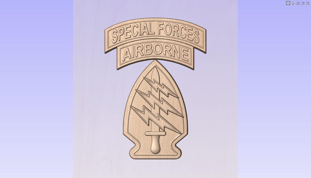 US Army Special Forces Command Patch Version 2 3D Model - Etsy