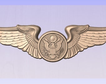 USAF Enlisted Aircrew Wings Insignia 3D Model