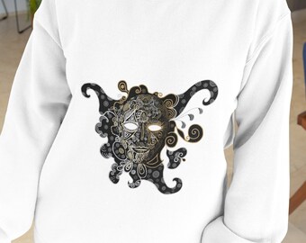 Gothic Vibes Mask Design Sweatshirt -  Alt Clothing