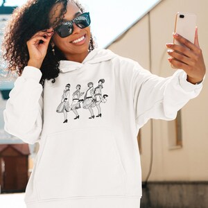 Felpa con cappuccio Flapper Art Déco - Abbigliamento per l'empowerment femminile, grande stile Gatsby, donne forti che ballano, potere femminile