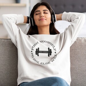 Empowerment Affirmation Sweatshirt, Body Positive Plus Size Top, Custom Motivational Apparel
