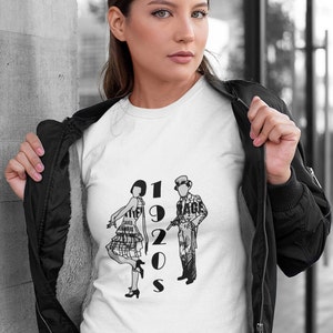 Empowering Flapper T-Shirt - Roaring 20s Great Gatsby Style, Art Deco Jazz Dance Shirt