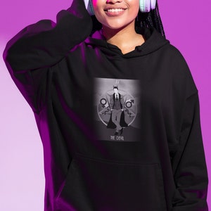 Tarotkaarttop The Devil - gotisch zwart sweatshirt, streetwear, alternatieve kleding