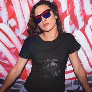 Raven Crow T-shirt | Black Bird Top | Gothic Occult Shirt