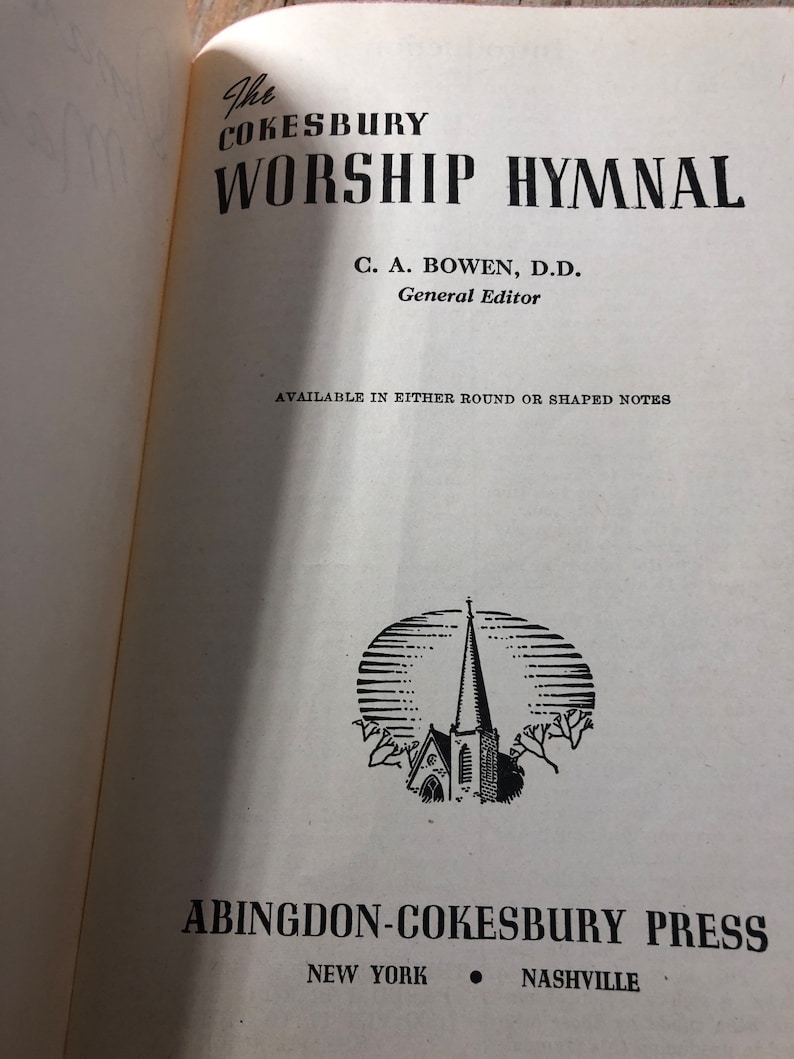 The Cokesbury Worship Hymnal 1938 Etsy