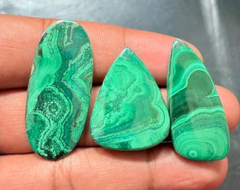 Lot de cabochons d'azurite et de malachite : ensemble de pierres précieuses fait main, 116 carats