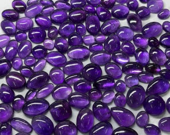 Amethyst AAA Quality Gemstone - Natural Hand Polished Cabochons, Wholesale Price, Handmade Gemstone Jewelry Supplies