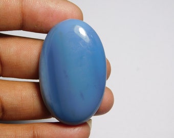 100% Natural Quality Blue Opal Gemstone  Blue Opal Cabochons Handmade Blue Opal With Good feelings 69Cts.(42X27mm)