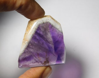 Natural Amethyst Lace Slice Cabochons, Top quality Amethyst Lace Slice Gemstone, Amethyst Lace Slice stone Handmade 80Cts.(41X32mm)