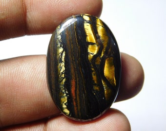 Iron Tiger Gemstone Healing Pendent Making Jewelry Stone 34X22X05 MM Wholesale Price Stunning Iron Tiger Cabochon Valentine Gift US-3835