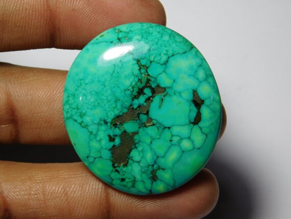 Amazing Quality Turquoise Gemstone Natural Turquoise Cabochons Handmade Turquoise With happy feelings 79Cts. 41X30mm