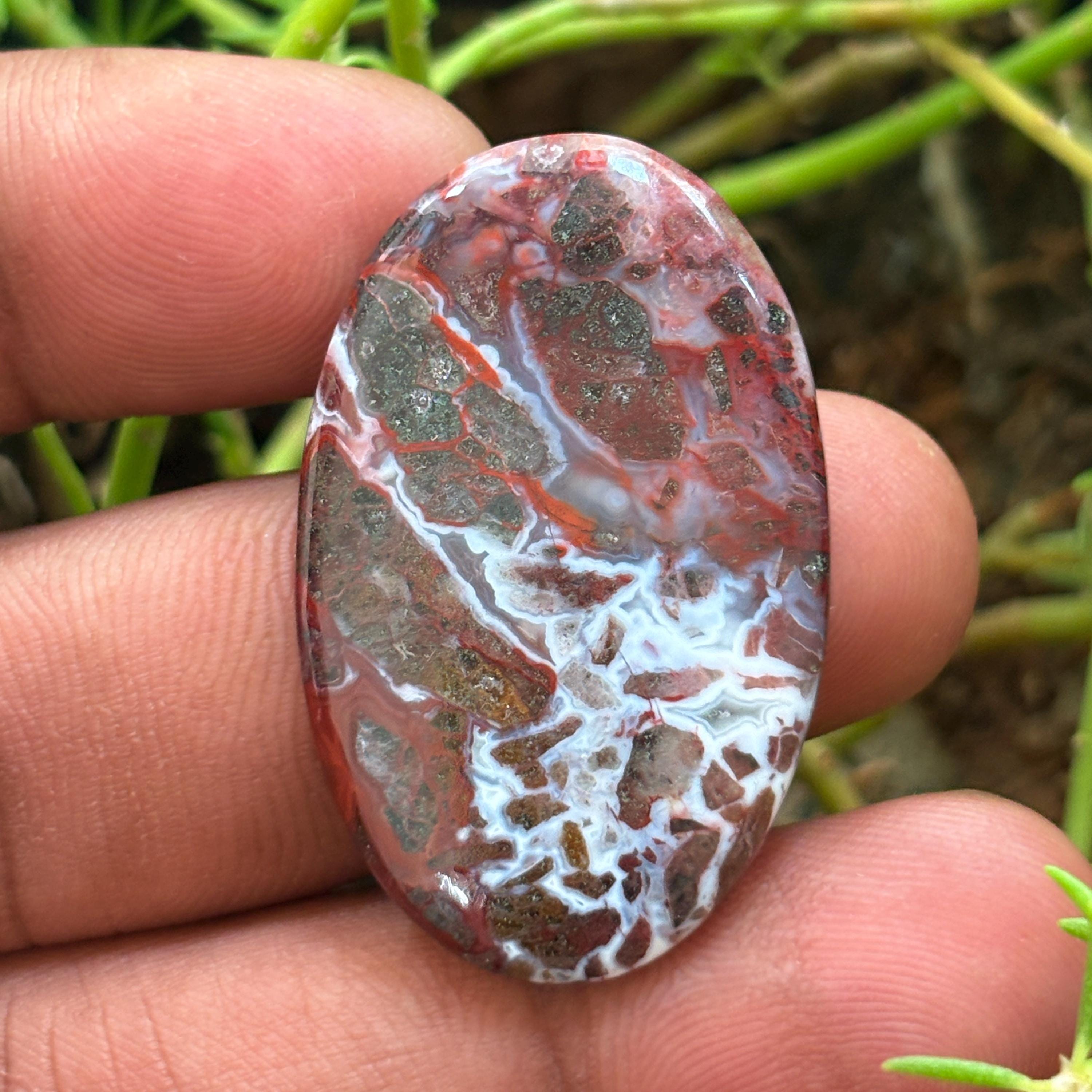 Handmade Crazy Lace Agate Cabochon: Natural Gemstone (33cts) - Etsy