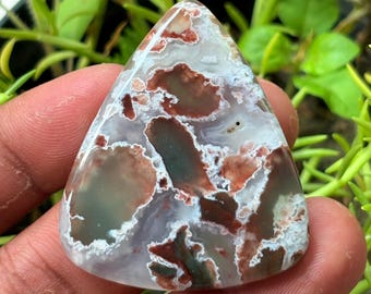 Handmade Chalcedony Cabochon Gemstone: Natural AAA Quality (48X41mm, 102Cts)