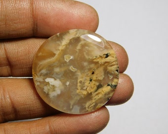 Handgefertigter Tiger-Dendrit-Achat-Cabochon (41 Karat)