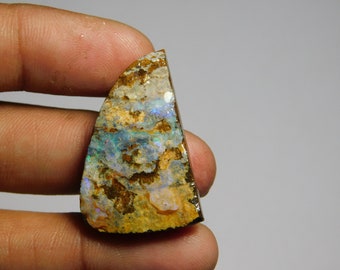 Natural Boulder opal Druzy Gemstone Top Quality Boulder opal Cabochon Boulder opal Loose semi precious Opal Jewelry (39Cts.32X21MM)