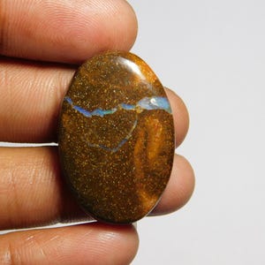 Boulder opal Gemstone Top Quality Boulder opal Cabochon Natural Boulder opal Loose semi precious Opal Jewelry (37Cts.30X20)MM)