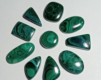 Azurit-Malachit-Cabochon-Set: Handgefertigtes Edelsteinset (252 Karat)