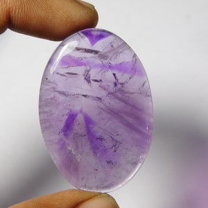 Natural Amethyst Cabochons, Top quality Amethyst Gemstone, Amethyst stone Handmade  57Cts.(44X30mm)