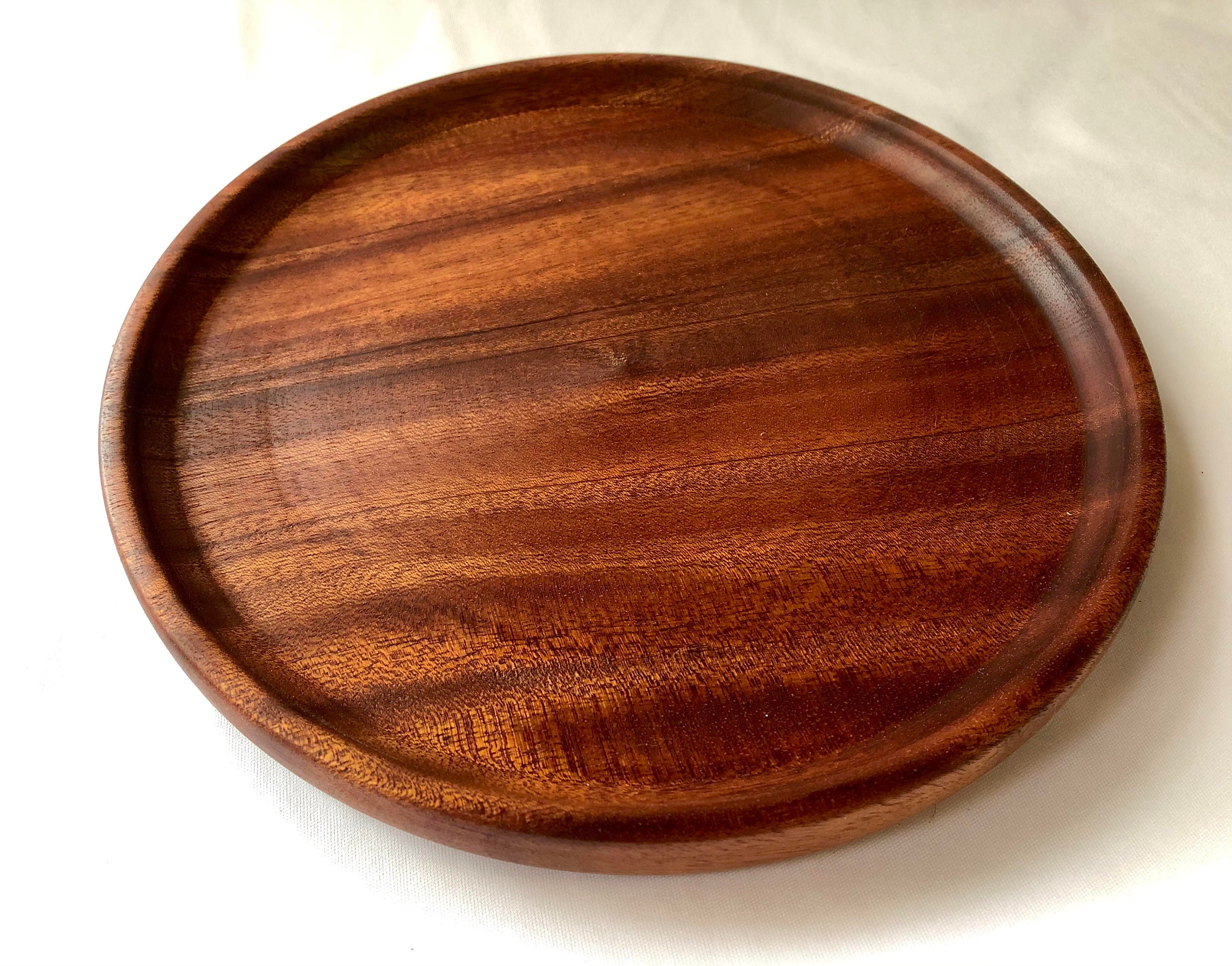 African Mahogany Wood Plate Etsy